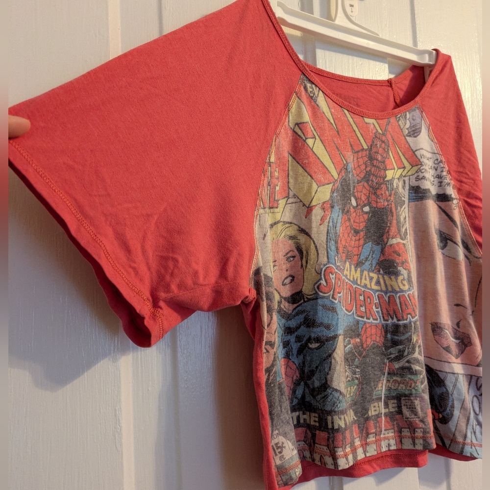 Marvel Comics Cropped Spider-Man X-Men Tee - Picture 2 of 4